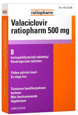 Valaciclovir Ratiopharm 500 Mg Tabl, Kalvopääll - Apteekki 360 Helsinki - Verkkoapteekki