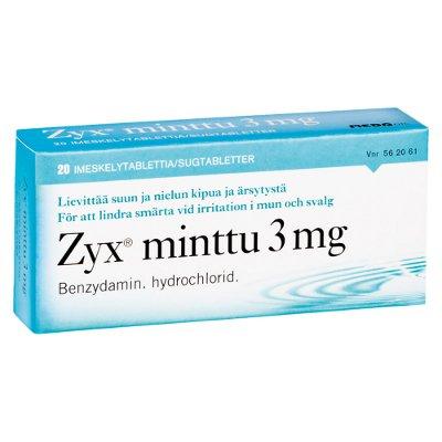 Zyx Minttu 2,68 Mg Imeskelytabl - Apteekki 360 Helsinki - Verkkoapteekki