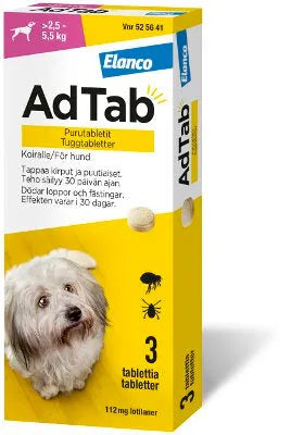 Adtab 112 Mg Vet Purutabl Koirille Yli 2,5-5,5 Kg - Apteekki 360 Helsinki - Verkkoapteekki