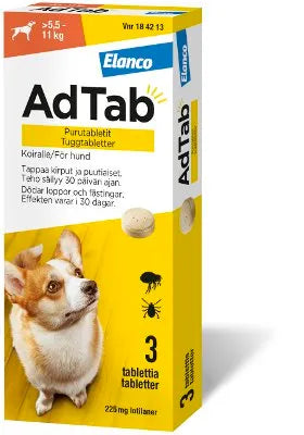 Adtab 225 Mg Vet Purutabl Koirille Yli 5,5-11 Kg - Apteekki 360 Helsinki - Verkkoapteekki