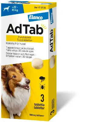 Adtab 900 Mg Vet Purutabl Koirille Yli 22-45 Kg - Apteekki 360 Helsinki - Verkkoapteekki