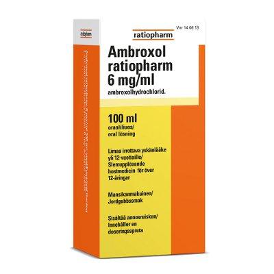 Ambroxol Ratiopharm 6 Mg/Ml Oraaliliuos - Apteekki 360 Helsinki - Verkkoapteekki