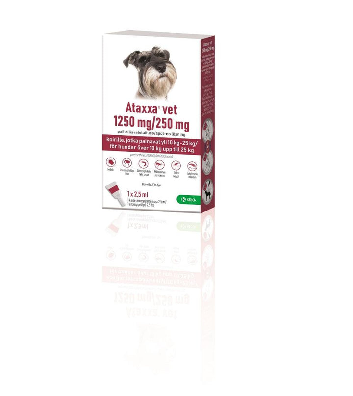 Ataxxa Vet 250 Mg/1250 Mg Paikallisvaleluliuos Koirille Yli 10 Kg-25 Kg - Apteekki 360 Helsinki - Verkkoapteekki