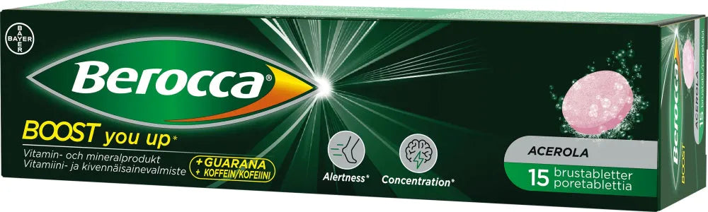 Berocca Boost Acerola Poretabletti, 15 kpl - Apteekki 360 Helsinki - Verkkoapteekki