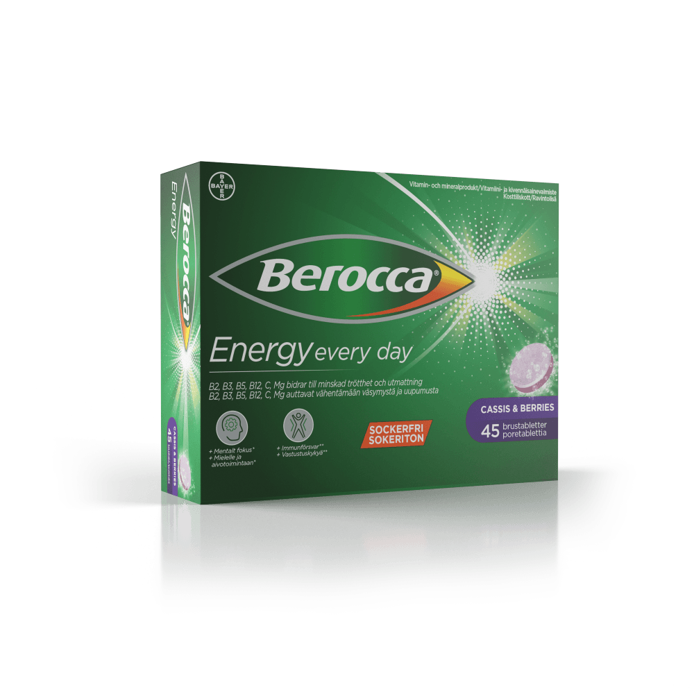 Berocca Energy Cassis & Berries - Apteekki 360 Helsinki - Verkkoapteekki