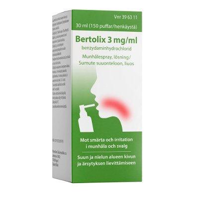 Bertolix 2,68 Mg/Ml Sumute Suuonteloon, Liuos Annospumppu, 150 Painallusta - Apteekki 360 Helsinki - Verkkoapteekki