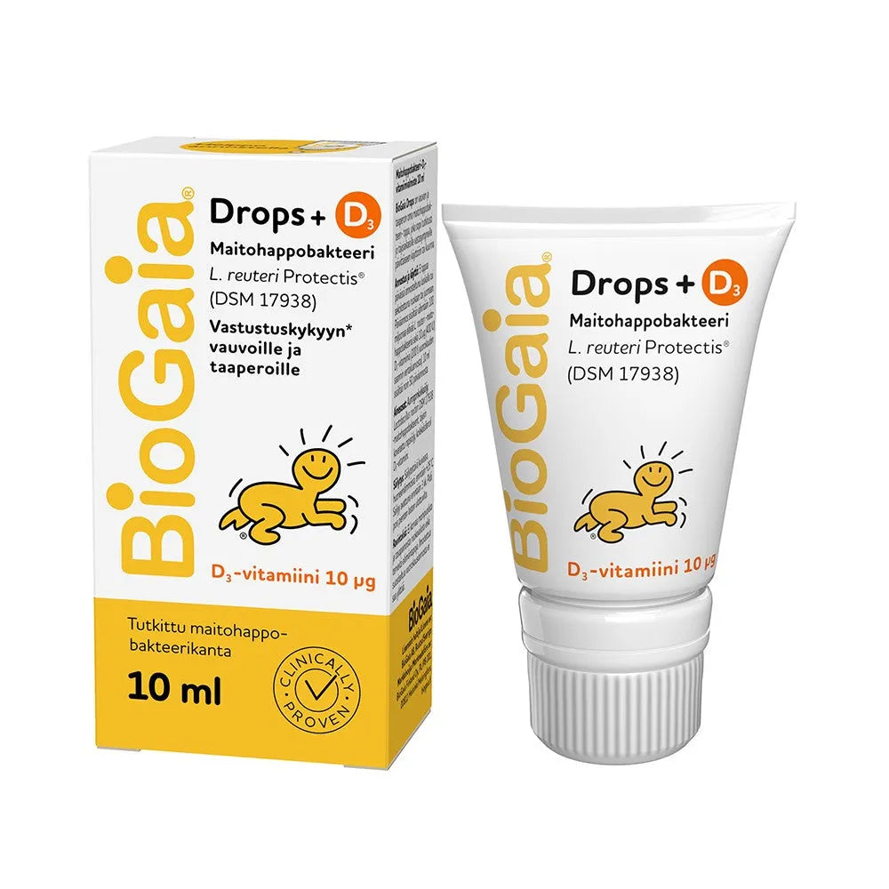 Biogaia Drops+D3 maitohappobakteeri - Apteekki 360 Helsinki - Verkkoapteekki