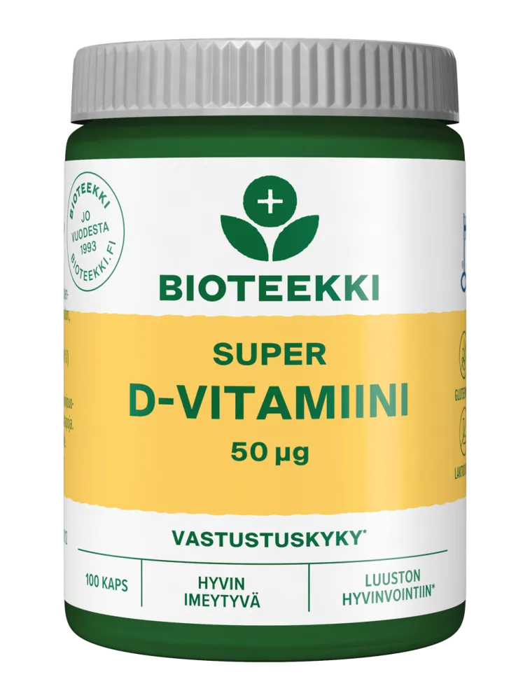 Bioteekki Super D-Vitamiini 50 ug - Apteekki 360 Helsinki - Verkkoapteekki