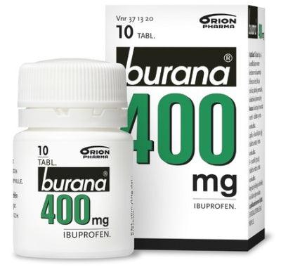 Burana 400 Mg Kalvopäällysteinen Tabletti, 10 Kpl, 10 Fol, 20 Fol, 30 Kpl Ja 30 Fol - Apteekki 360 Helsinki - Verkkoapteekki