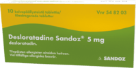 Desloratadine Sandoz 5 Mg Tabl, Kalvopääll - Apteekki 360 Helsinki - Verkkoapteekki