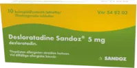 Desloratadine Sandoz 5 Mg Tabl, Kalvopääll - Apteekki 360 Helsinki - Verkkoapteekki