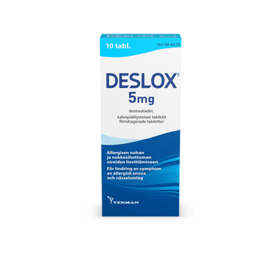 Deslox 5 Mg Tabl, Kalvopääll - Apteekki 360 Helsinki - Verkkoapteekki