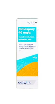 Diclospray 40 Mg/G Sumute Iholle, Liuos - Apteekki 360 Helsinki - Verkkoapteekki