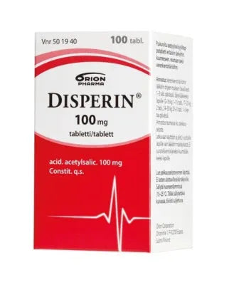 Disperin 100 Mg Tabl - Apteekki 360 Helsinki - Verkkoapteekki