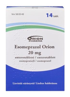 Esomeprazol Orion 20 Mg Enterotabl - Apteekki 360 Helsinki - Verkkoapteekki