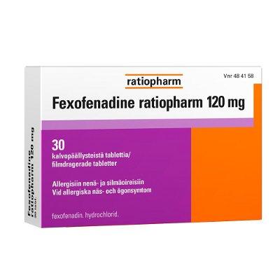 Fexofenadine Ratiopharm 120 Mg Tabl, Kalvopääll - Apteekki 360 Helsinki - Verkkoapteekki