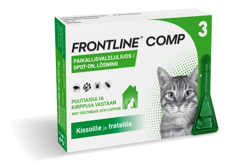 Frontline Comp 50 Mg/60 Mg Vet Paikallisvaleluliuos Kissoille Ja Freteille - Apteekki 360 Helsinki - Verkkoapteekki