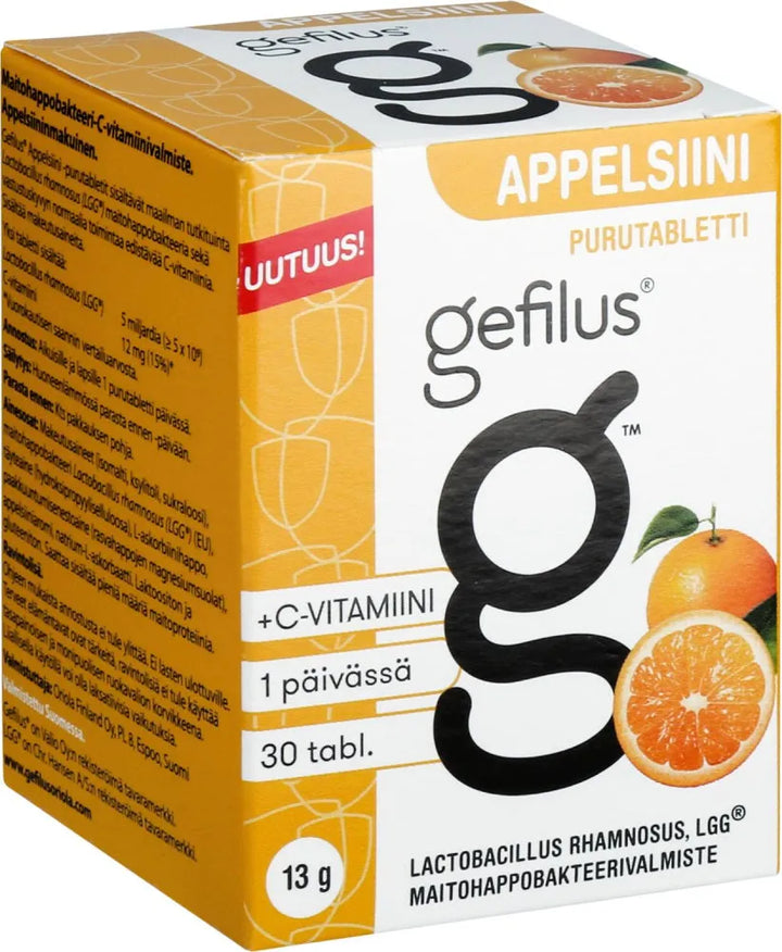 Gefilus Appelsiinipurutabletti - Apteekki 360 Helsinki - Verkkoapteekki