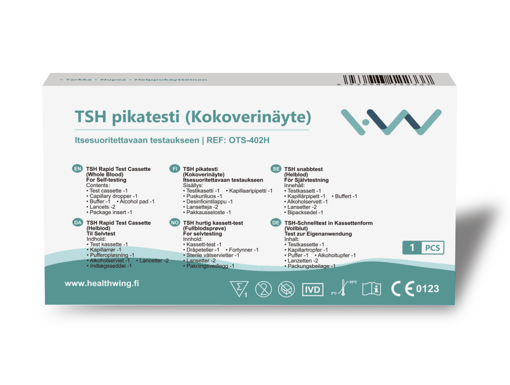 H&W TSH Kilpirauhasen vajaatoiminta Pikatesti - Apteekki 360 Helsinki - Verkkoapteekki