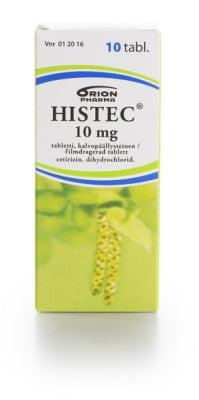 Histec 10 Mg Tabl, Kalvopääll - Apteekki 360 Helsinki - Verkkoapteekki