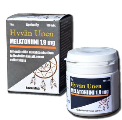 Hyvän Unen Melatoniini 1,9 Mg - Apteekki 360 Helsinki - Verkkoapteekki