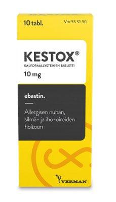 Kestox 10 Mg Tabl, Kalvopääll - Apteekki 360 Helsinki - Verkkoapteekki