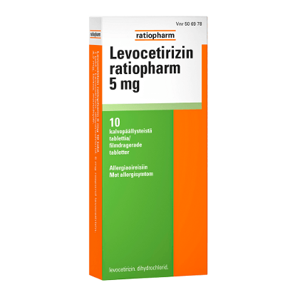 Levocetirizin Ratiopharm 5 Mg Tabl, Kalvopääll - Apteekki 360 Helsinki - Verkkoapteekki