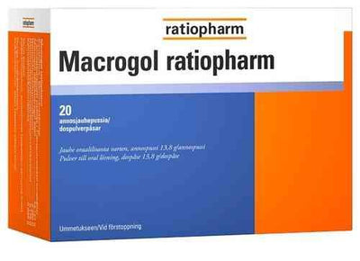 Macrogol Ratiopharm 20 kpl & 50 kpl - Apteekki 360 Helsinki - Verkkoapteekki