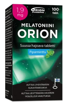 Melatoniini Orion 1,9 Mg Piparminttu - Apteekki 360 Helsinki - Verkkoapteekki
