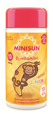 Minisun D-Vitamiini lapselle Junior Apina 10 mcg - Apteekki 360 Helsinki - Verkkoapteekki