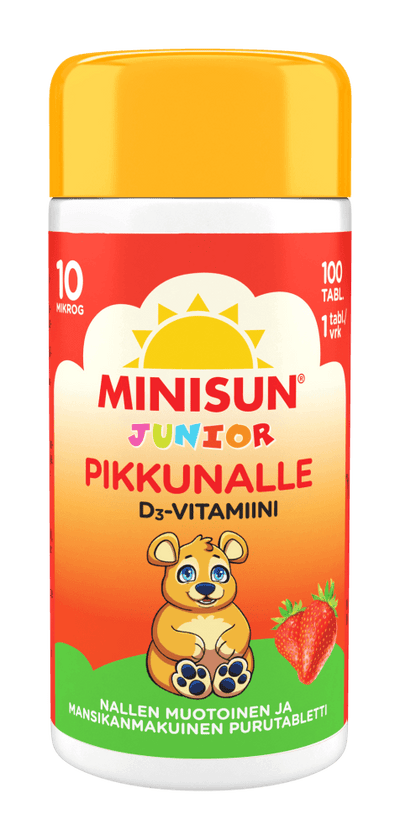 Minisun D-Vitamiini lapselle Junior Nalle 10 mcg - Apteekki 360 Helsinki - Verkkoapteekki