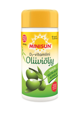 Minisun D-vitamiini Oliiviöljykapseli 50 Mmcg - Apteekki 360 Helsinki - Verkkoapteekki