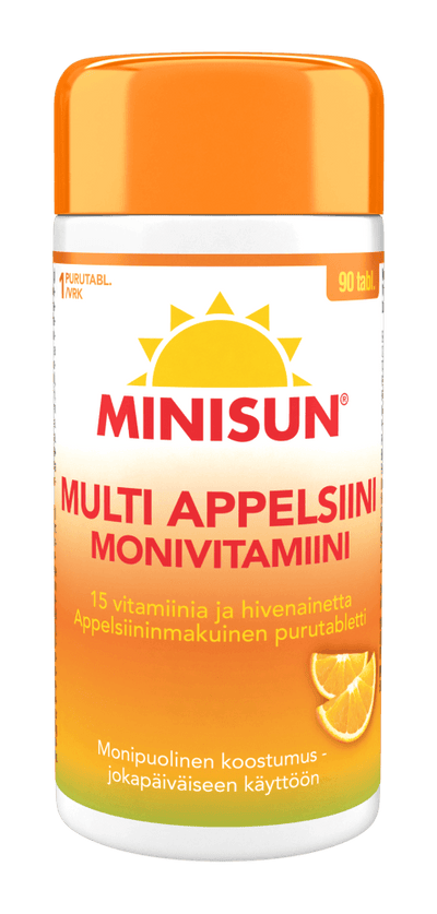 Minisun Monivitamiini Multi Appelsiini - Apteekki 360 Helsinki - Verkkoapteekki