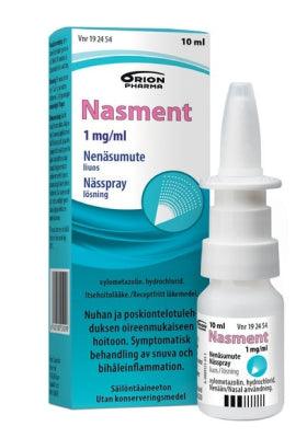 Nasment 1 Mg/Ml Nenäsumute, Liuos Sumutepumppu - Apteekki 360 Helsinki - Verkkoapteekki