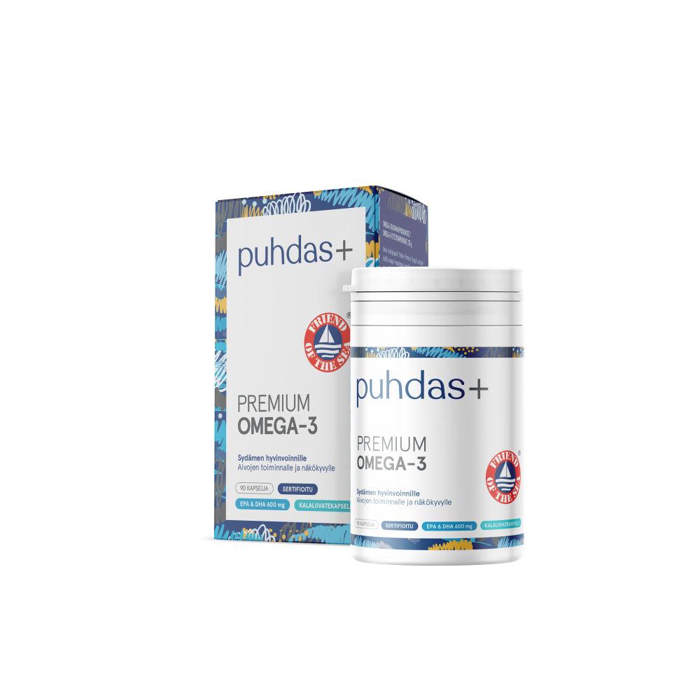 Puhdas+ Premium Omega-3 600 Mg - Apteekki 360 Helsinki - Verkkoapteekki