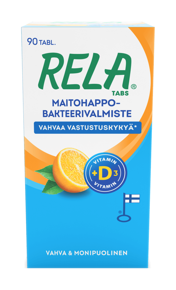 Rela Tabs Uusi Appelsiini + D3 - Apteekki 360 Helsinki - Verkkoapteekki