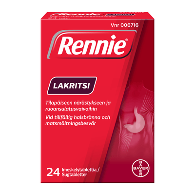 Rennie Lakritsi 80 Mg/680 Mg Imeskelytabl - Apteekki 360 Helsinki - Verkkoapteekki