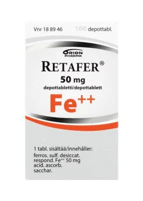 Retafer 50 Mg Depottabl - Apteekki 360 Helsinki - Verkkoapteekki