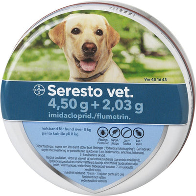 Seresto Vet Koirille Yli 8 Kg 2,03 G/4,5 G Panta - Apteekki 360 Helsinki - Verkkoapteekki