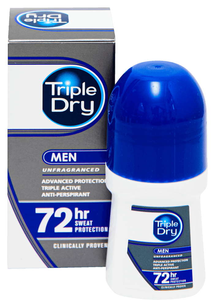 Triple Dry Mens Roll-On tuoksuton Antiperspirantti - Apteekki 360 Helsinki - Verkkoapteekki