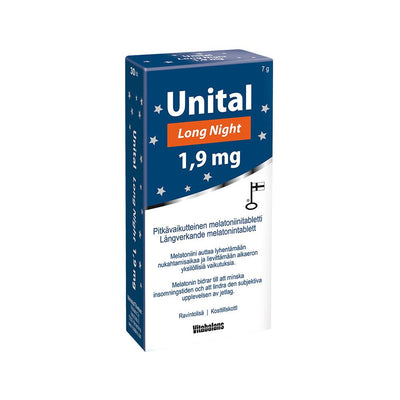 Unital Long Night 1,9 mg - Melatoniini - Apteekki 360 Helsinki - Verkkoapteekki