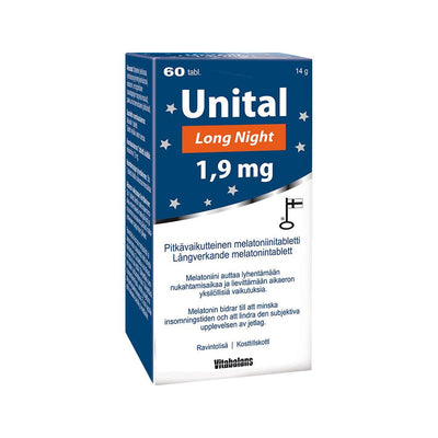 Unital Long Night 1,9 mg - Melatoniini - Apteekki 360 Helsinki - Verkkoapteekki