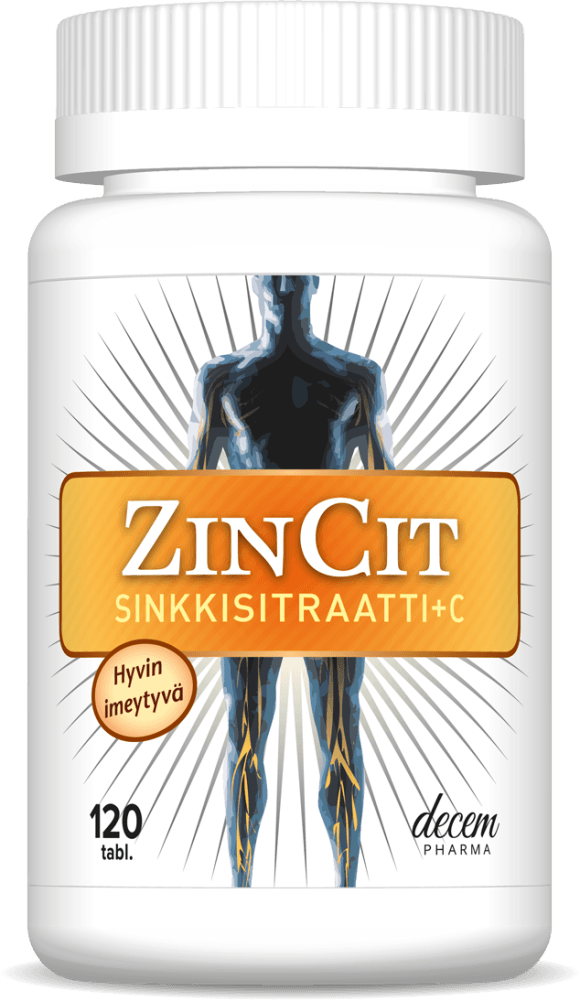 Zincit Sinkkisitraatti + C-Vit - Apteekki 360 Helsinki - Verkkoapteekki