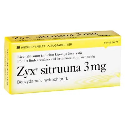 Zyx Sitruuna 2,68 Mg Imeskelytabl - Apteekki 360 Helsinki - Verkkoapteekki