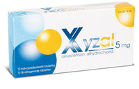 XYZAL 5 mg tabl, kalvopääll